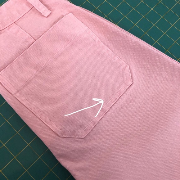 Madewell Emmett Wide-Leg Crop Pant Pink High Rise Pink  27 - Picture 9 of 9